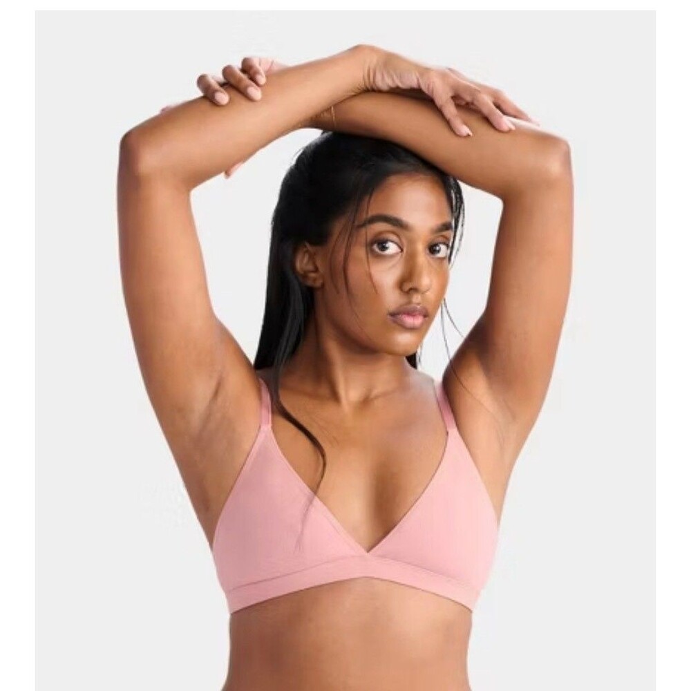NWT Parade Re: Play Triangle Wireless Bralette Women's L Hot Honey Low Coverage